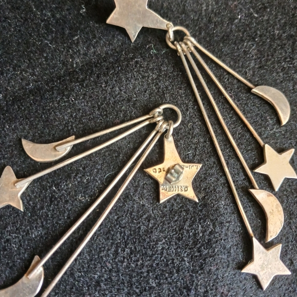 Vintage Sterling Mexico Celestial Dangle E… - Picture 8 of 10